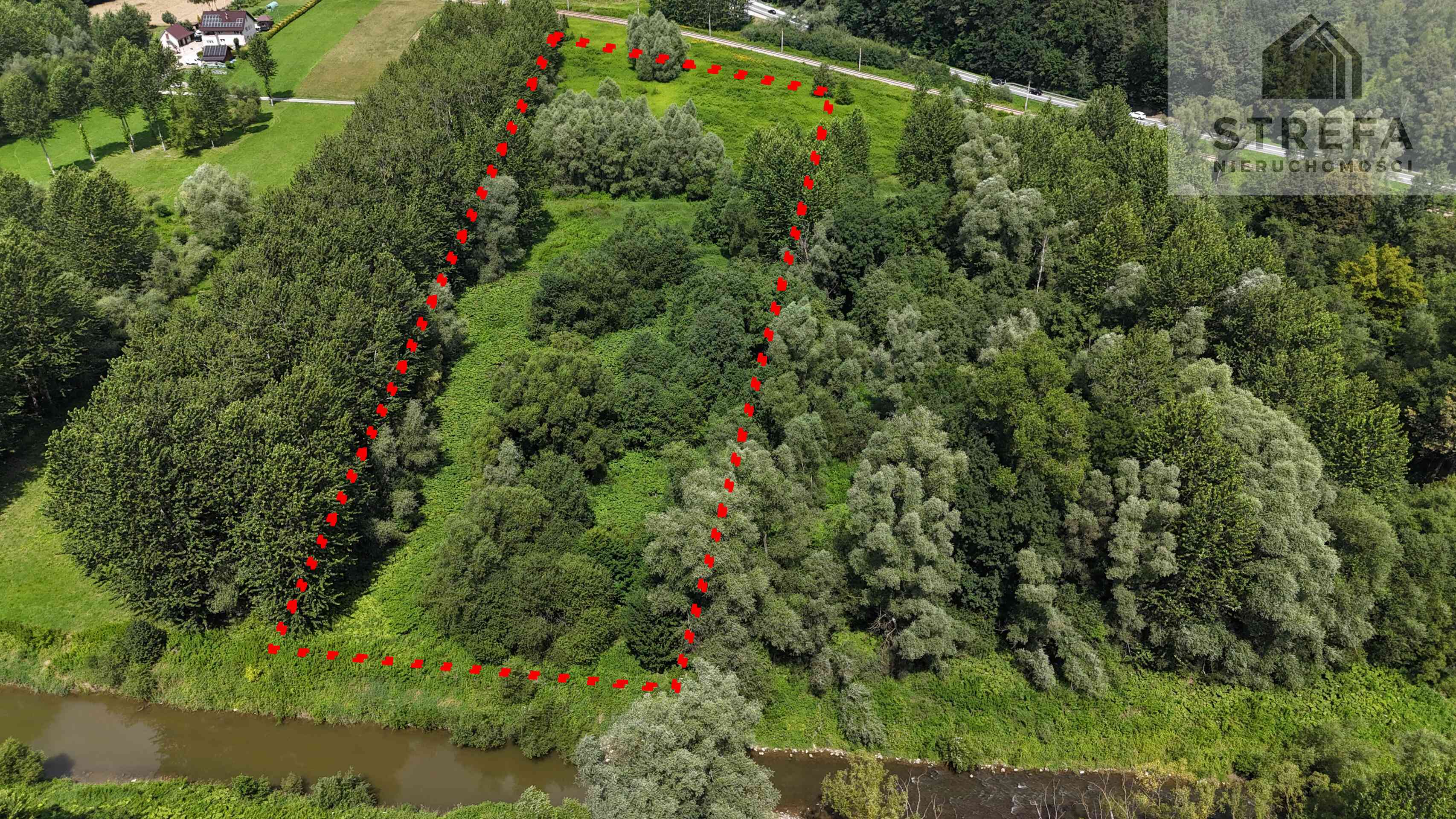 Działka rolna 1,64 ha w Chojniku nad rzeką Biała – wyjątkowa lokalizacja