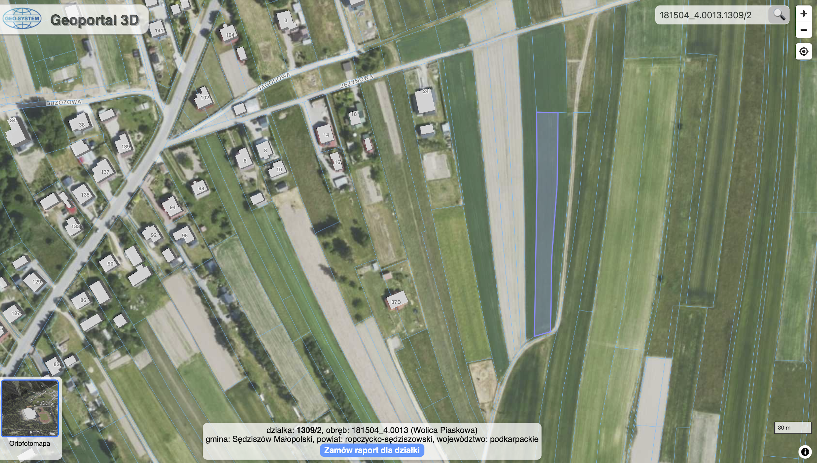 Sprzedam działkę – Wolica Piaskowa, gm. Sędziszów Małopolski | 2519 m²