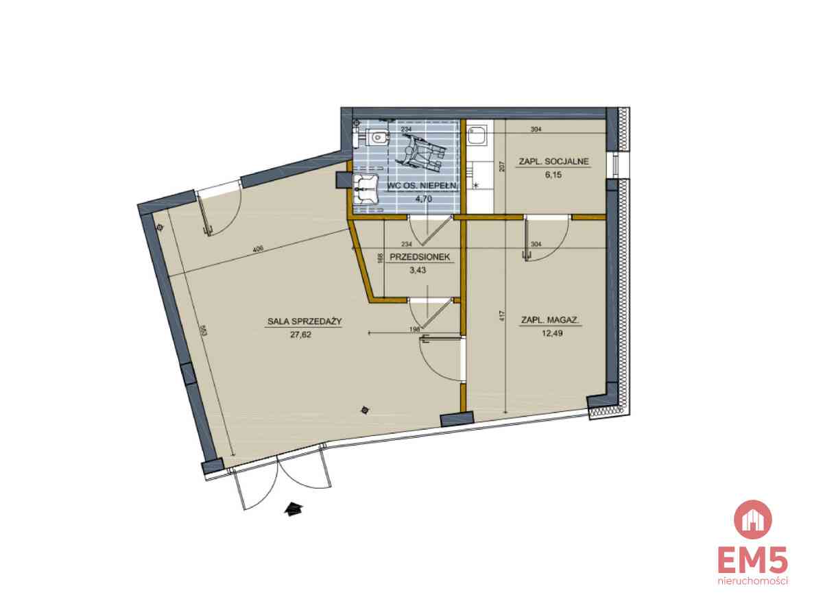 Nowy lokal 54m2 parter, centrum - zdjęcie 4