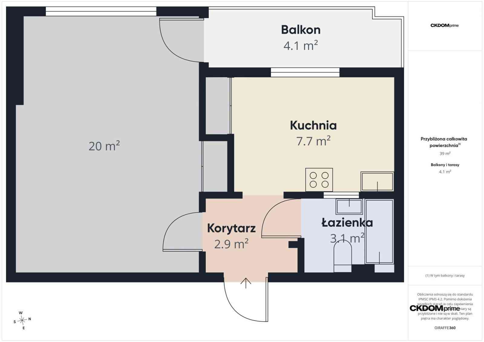 Kawalerka z dużym balkonem typu taras i widokiem na panoramę Radomia – ul. Kościuszki 8A - zdjęcie 10