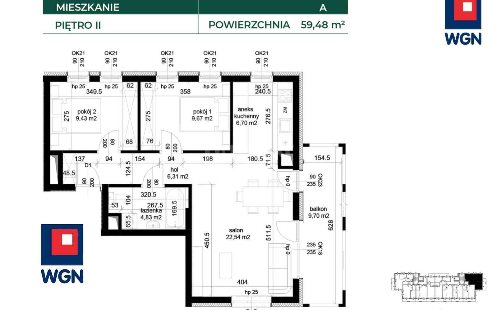 Mieszkanie na sprzedaż - Łęczna, Bobrowniki, Wierzbowa