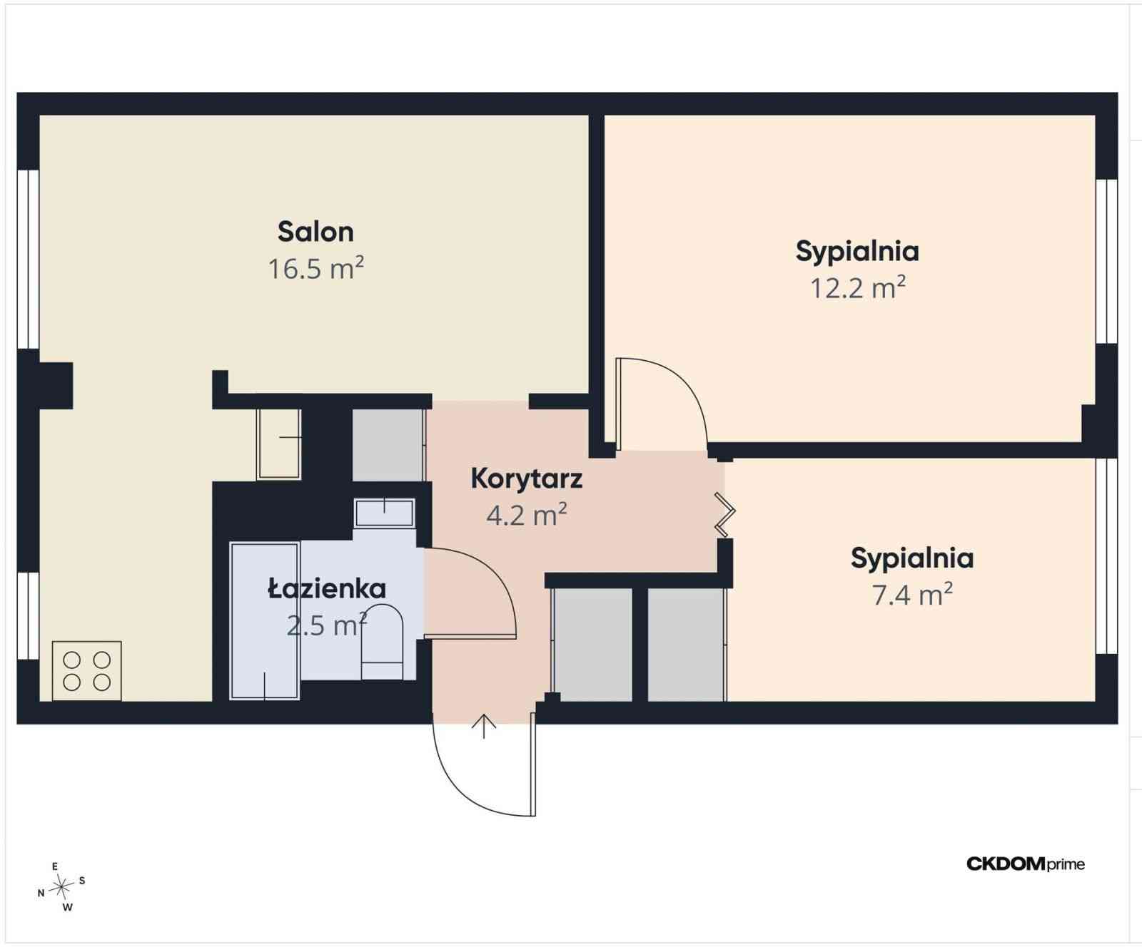 3-pokojowe mieszkanie po remoncie | KSM | Parter | 47,20 m² + GARAŻ - zdjęcie 12
