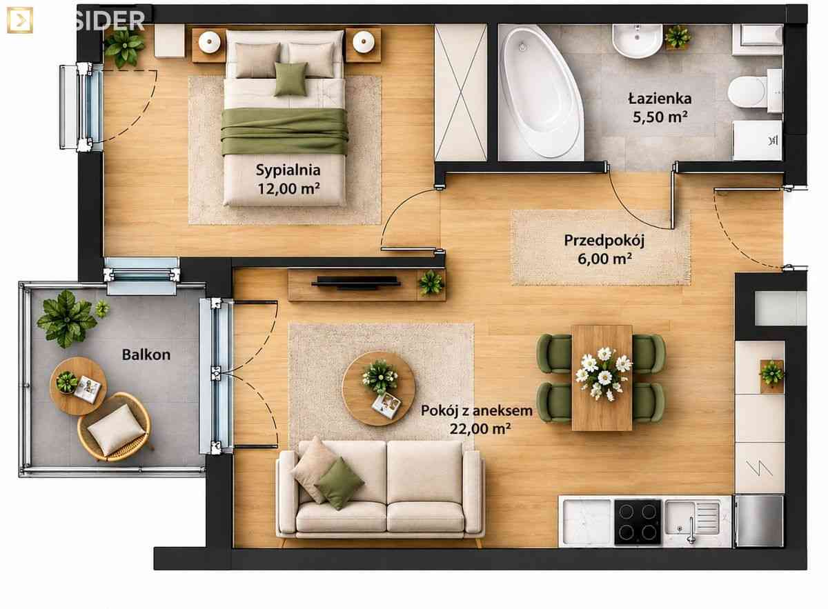 2 pokoje | Kompaktowe | Gotowe do odbioru | Balkon - zdjęcie 12