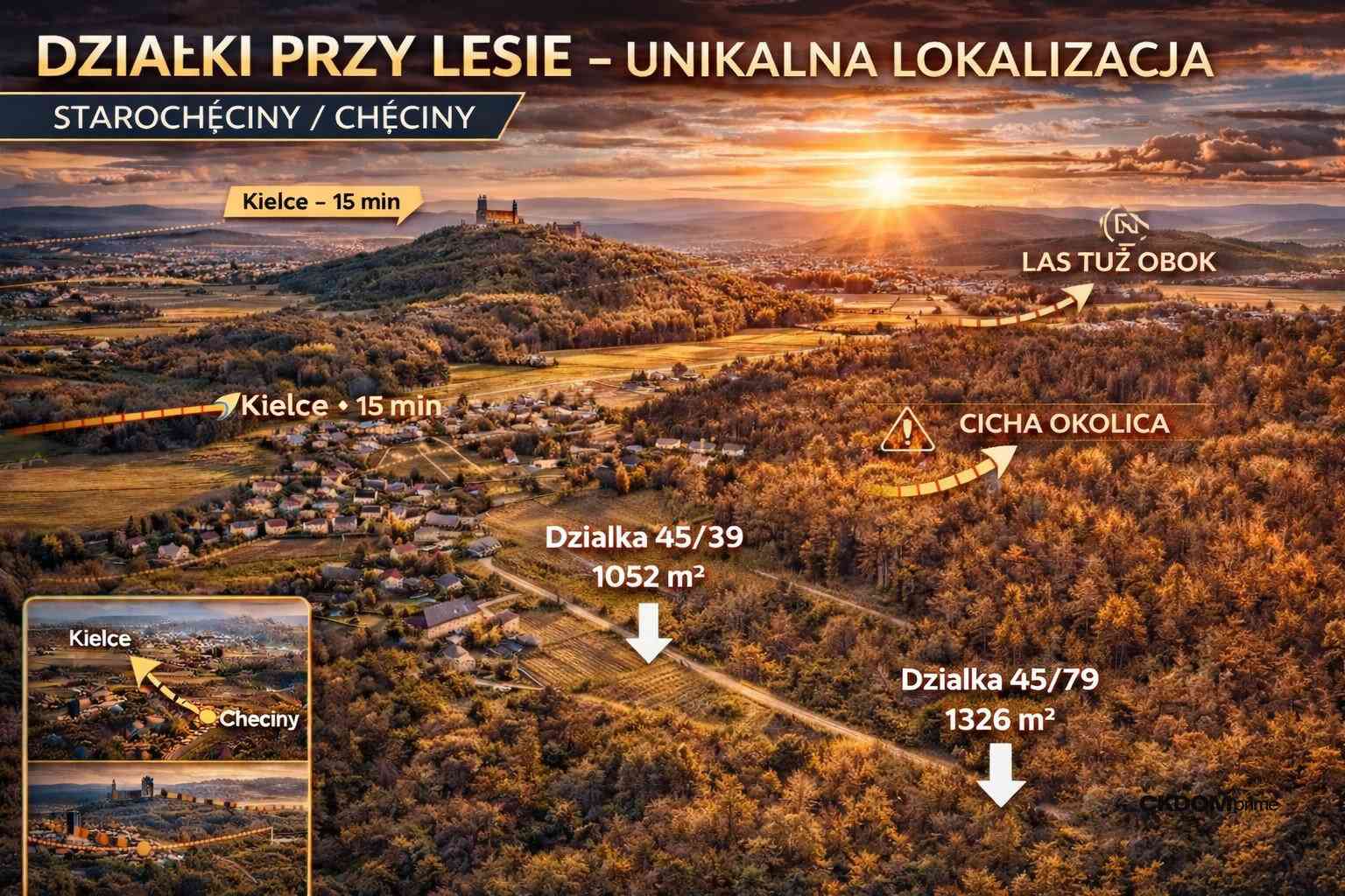 Działki przy lesie – 15 min do Kielc - zdjęcie 2