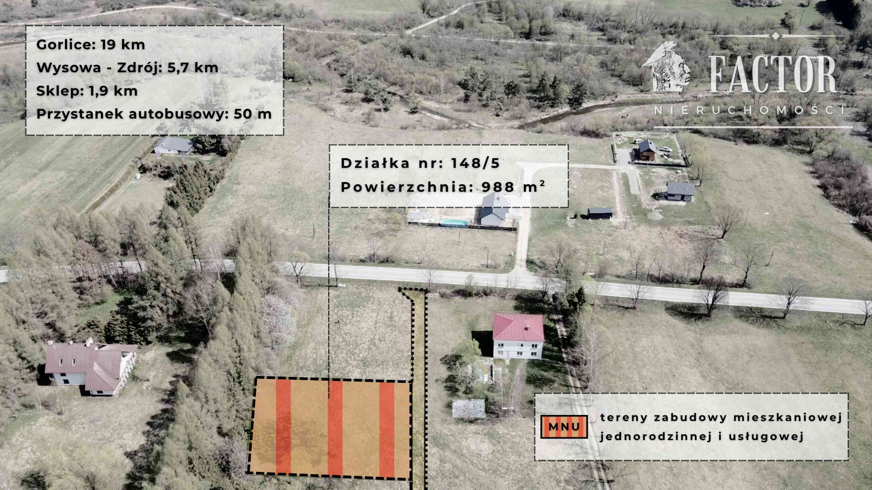 Działka budowlana na sprzedaż, Hańczowa, 988 m² - zdjęcie 4
