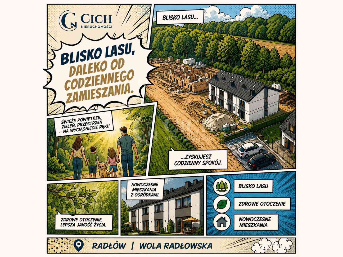 Nowe mieszkania z ogródkiem 83,27 m2 – Radłów / Wola Radłowska /śr