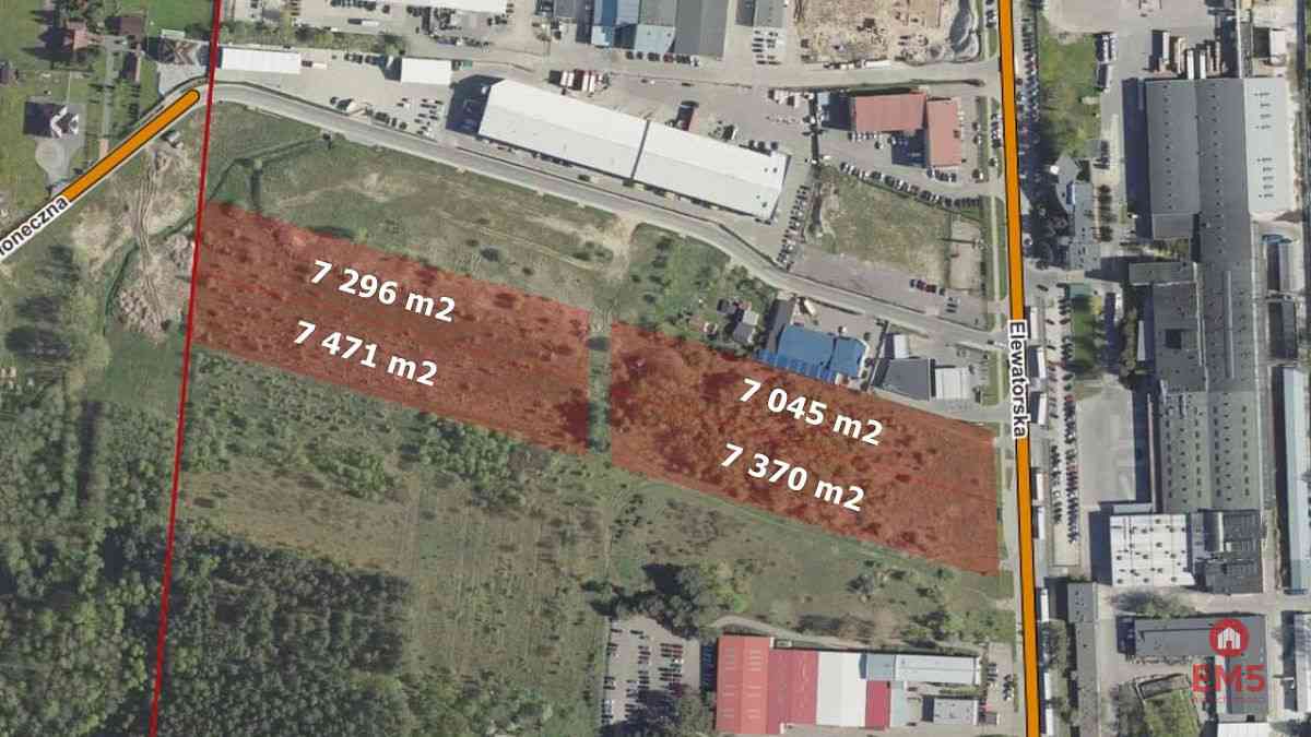Działka przemysłowa 0,7 ha, ul. Elewatorska