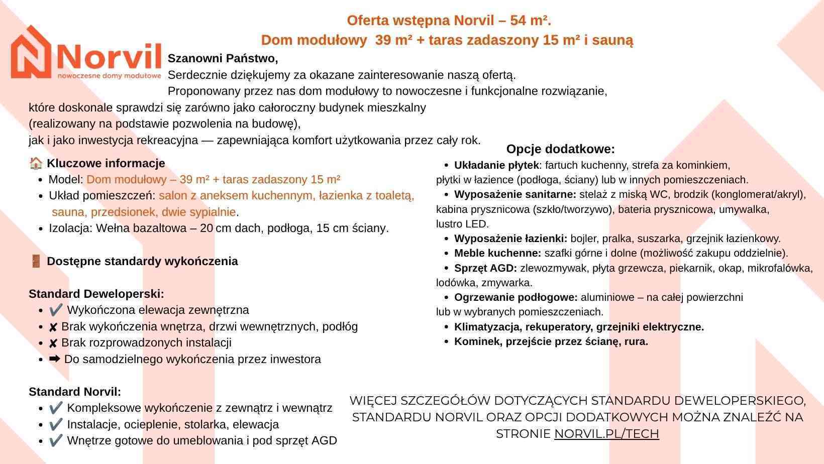 DOM MODUŁOWY  54 m² + taras zadaszony 15 m² - zdjęcie 5