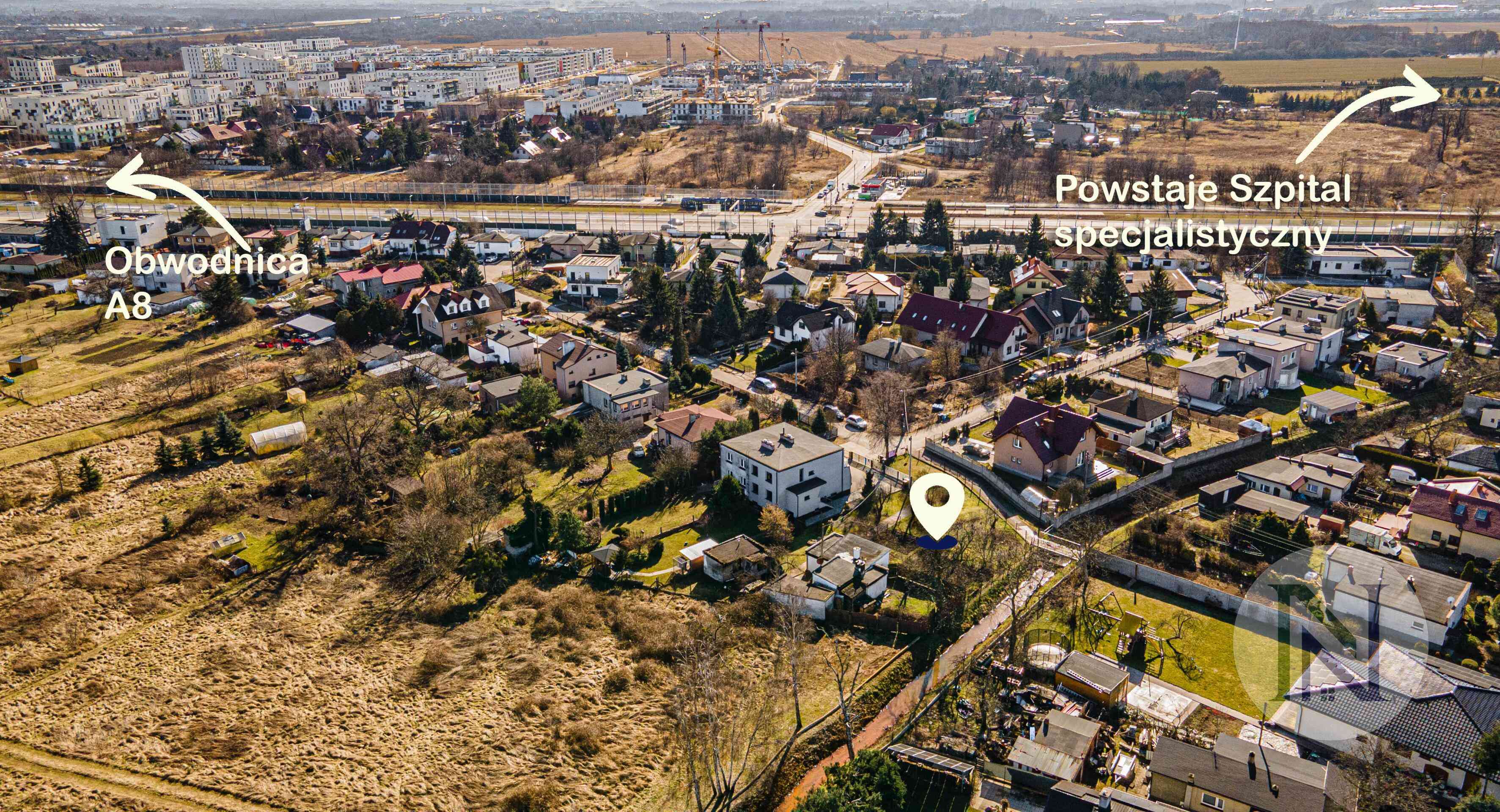 Działka budowlana 1025 m² Możliwość podziału działki