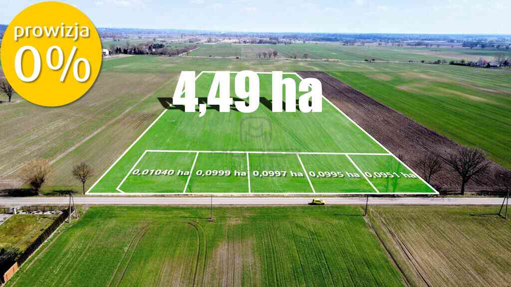 Grunt 4,49 ha z koncepcją 5 domów – Jenin - 0%
