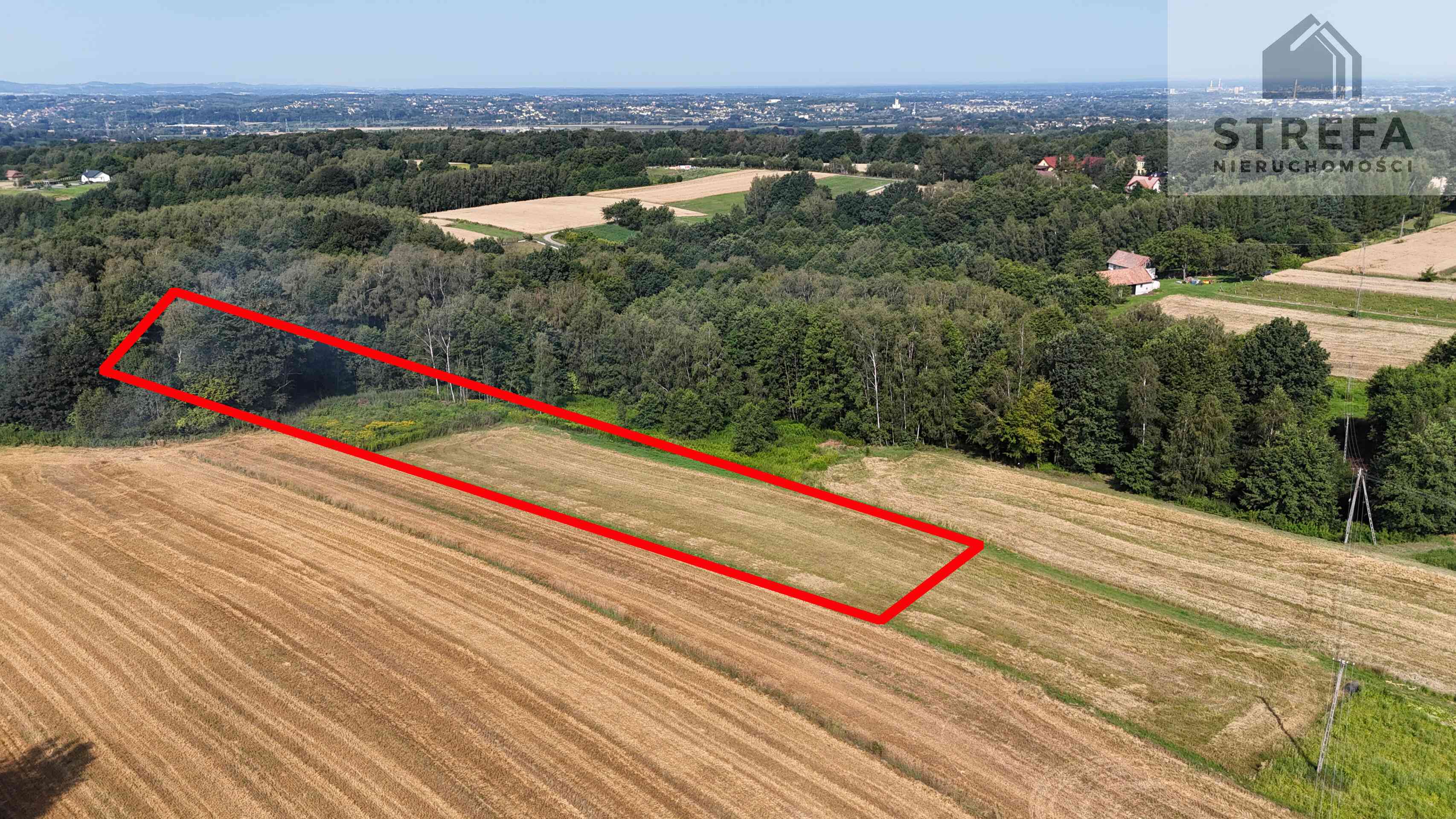 Duża działka budowlano-zagrodowa (37,75 ara) – Poręba Radlna k. Tarnowa