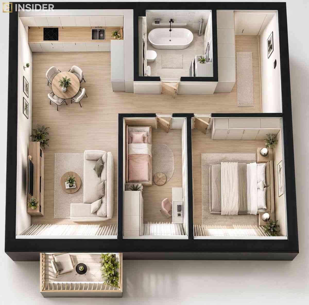 Przestronne | 3 pokoje | 2 sypialnie | Balkon | Pr - zdjęcie 6