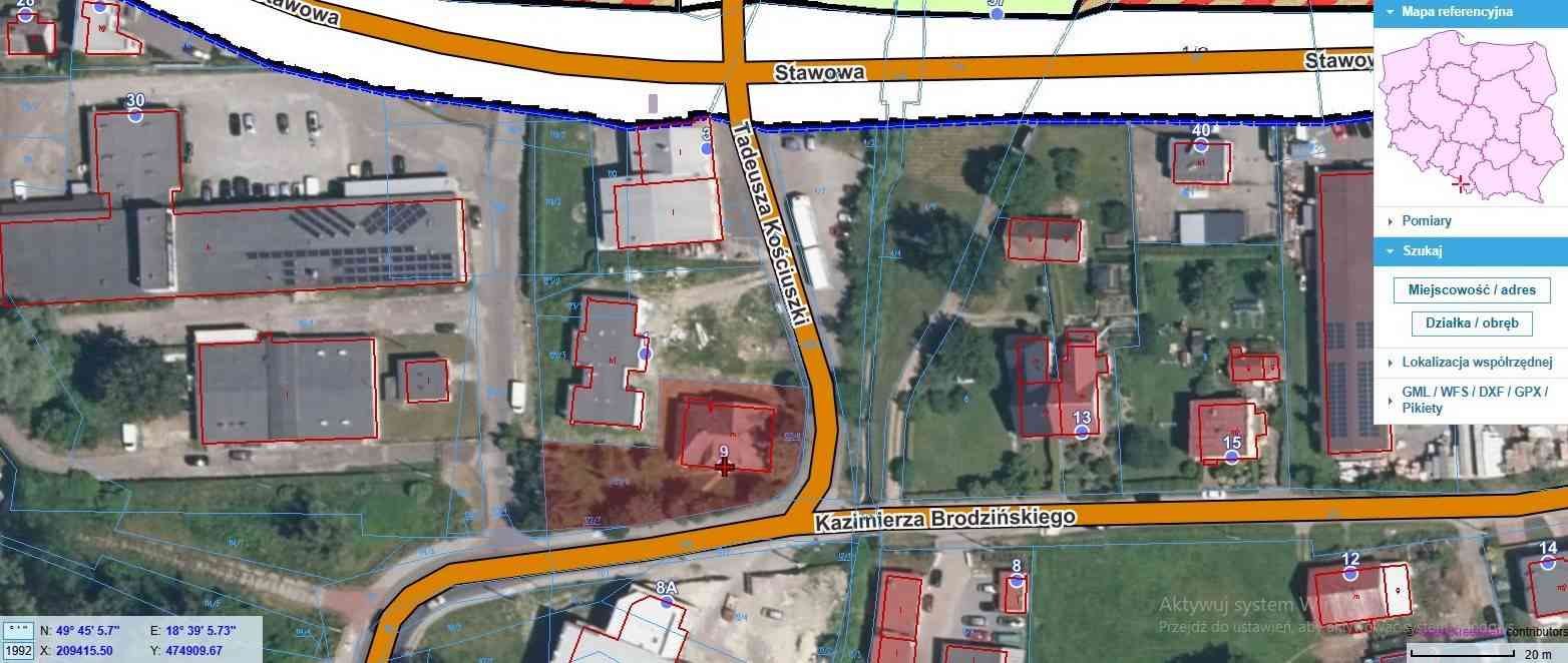 Budynek w usługowej części Cieszyna 195 m²