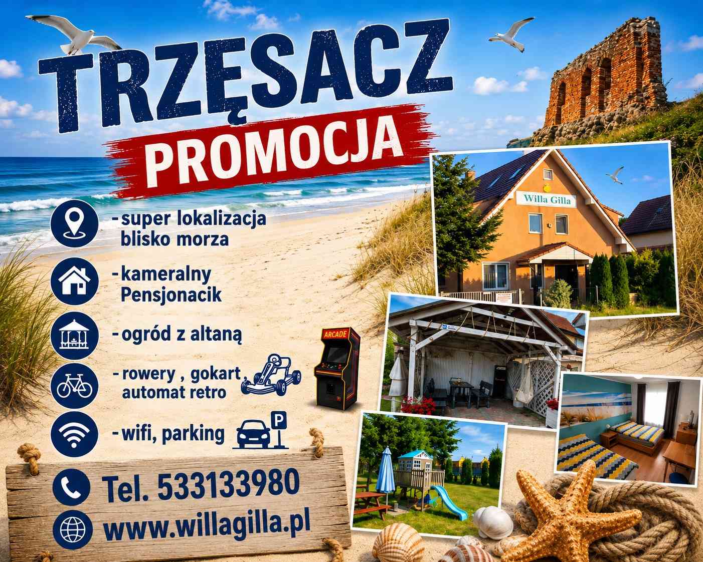 Pensjonacik Trzęsacz Willa Gilla