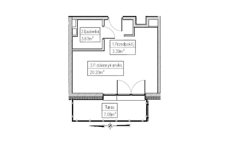 Kawalerka balkon, wnęka sypialniana, m. post. - zdjęcie 8