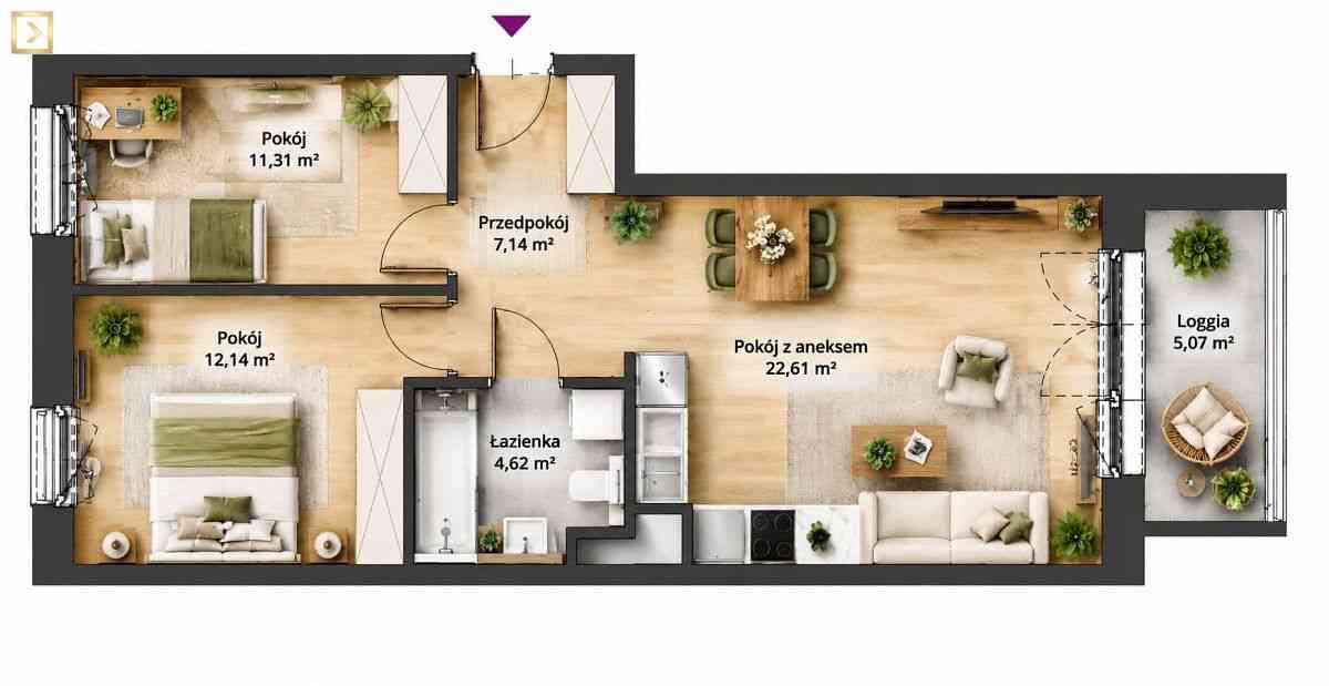 2 pokoje | Dwustronne | gotowe do odbioru | Balkon - zdjęcie 8