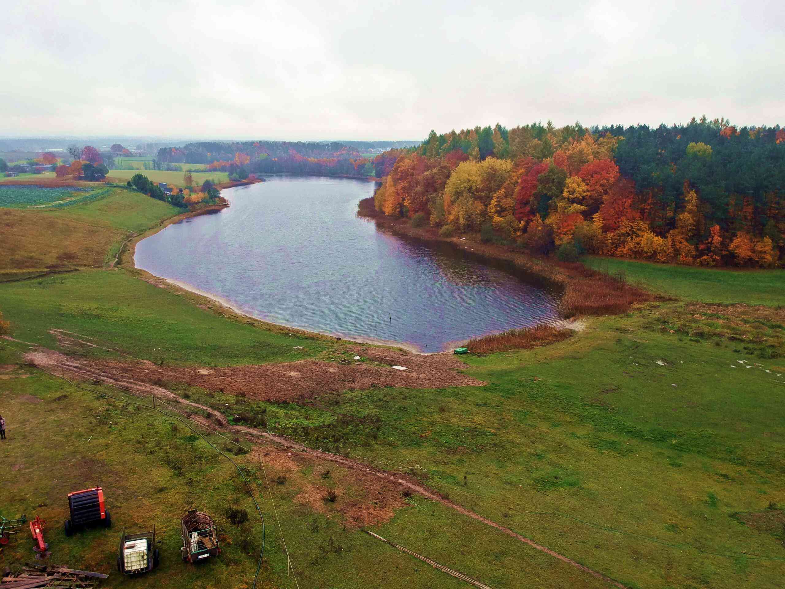 Działka nad samym jeziorem Mezowo k. Kartuz