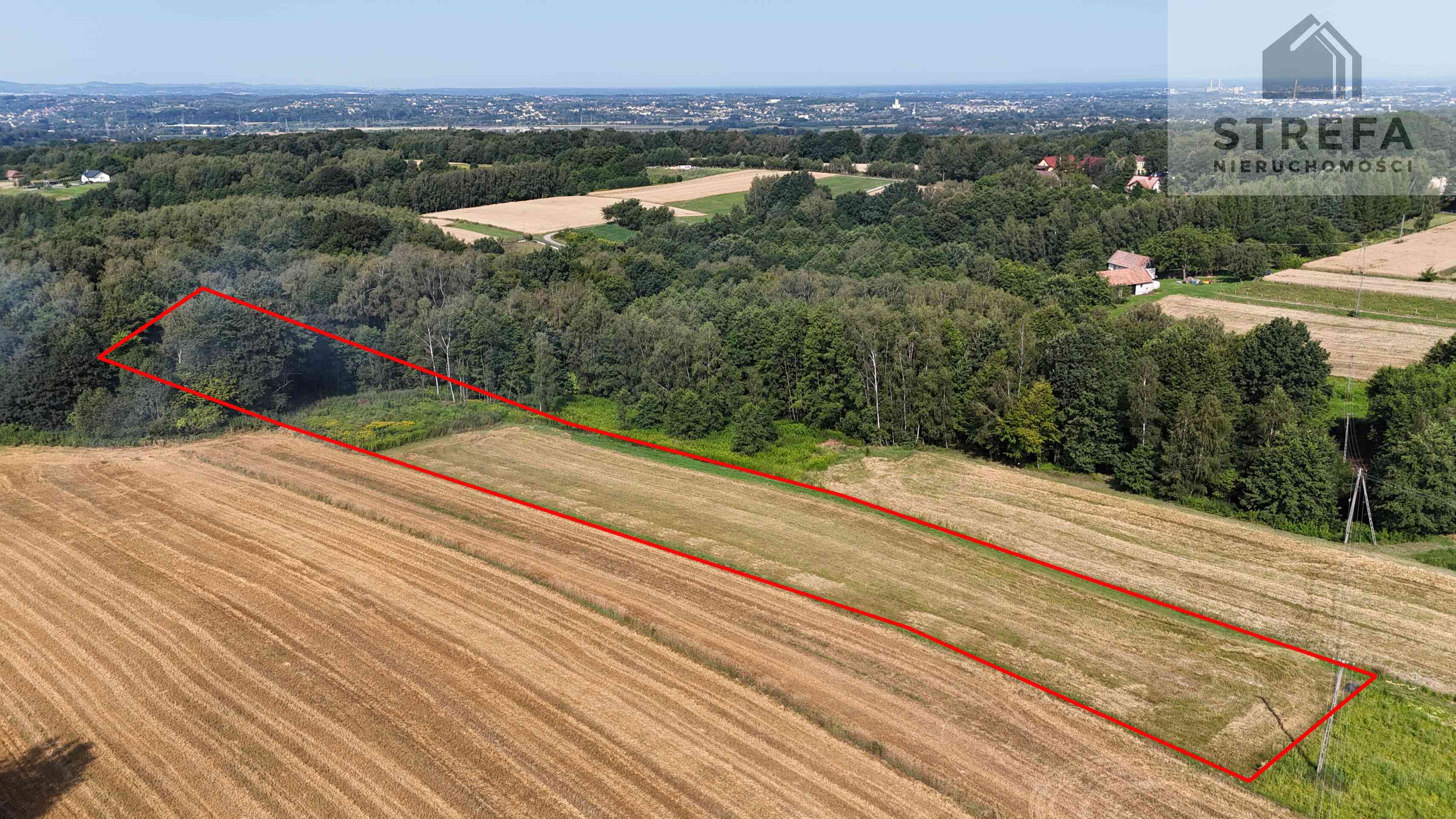Duża działka budowlano-zagrodowa (37,75 ara) – Poręba Radlna k. Tarnowa