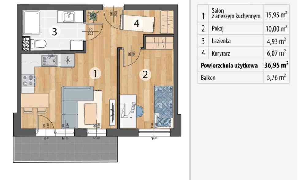 Gotowe do odbioru • PKP 300 m • Balkon • Smolec - zdjęcie 2