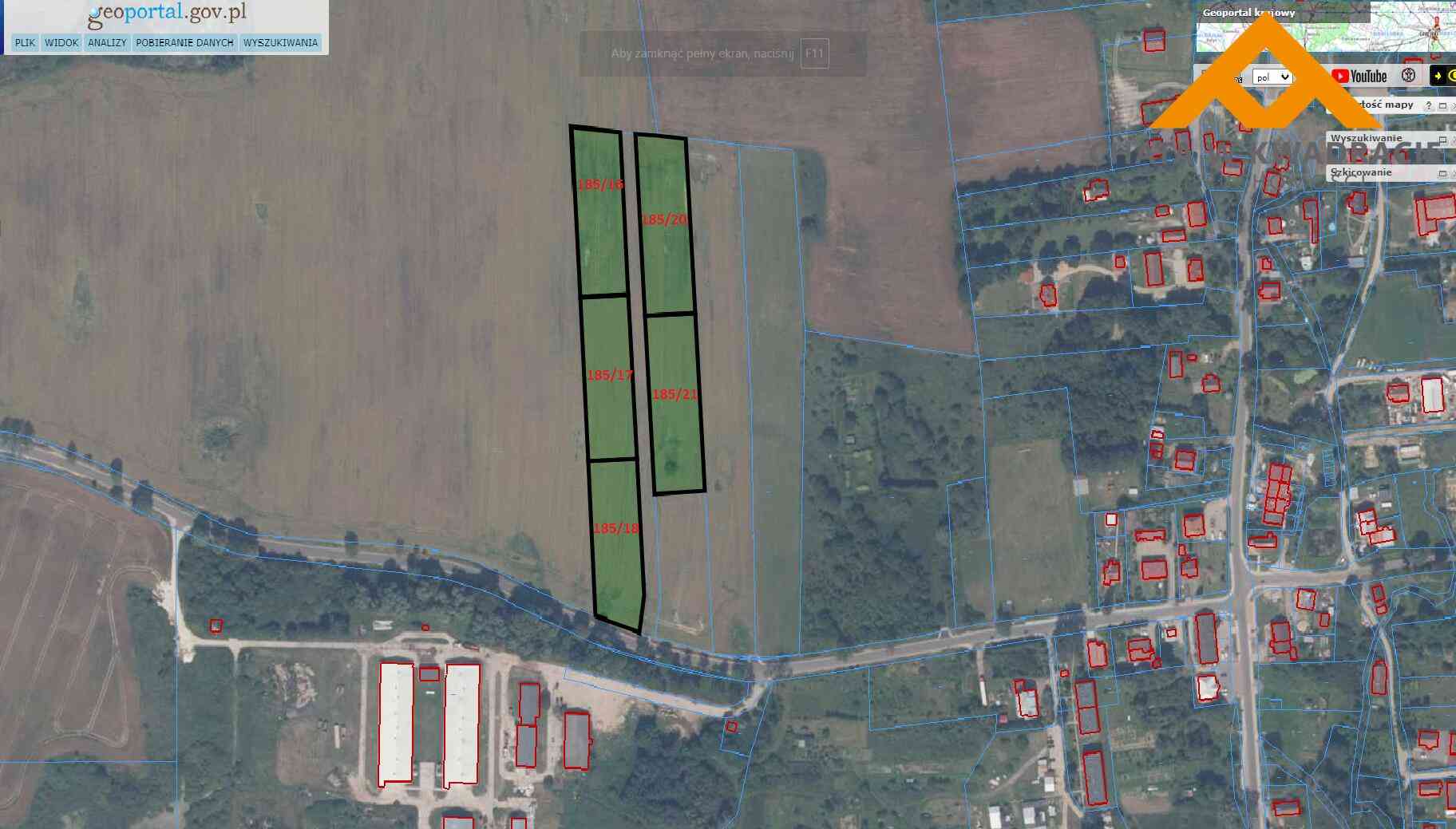 5 działek rolnych. 17 zł za m 2.Możliwość warunków zabudowy! Tuławki! - zdjęcie 6