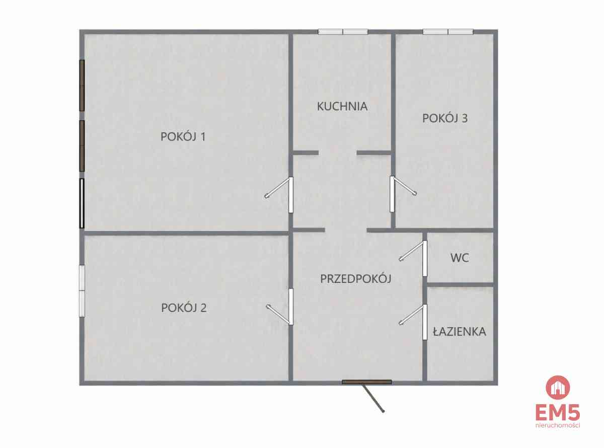 3 pokoje | 62,9 m² | balkon | do remontu | widok - zdjęcie 8