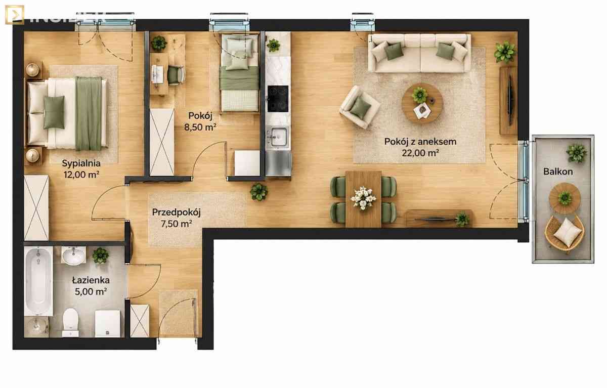 Rodzinne | Przestronne | 3 pokoje | Balkon | Gotow - zdjęcie 11