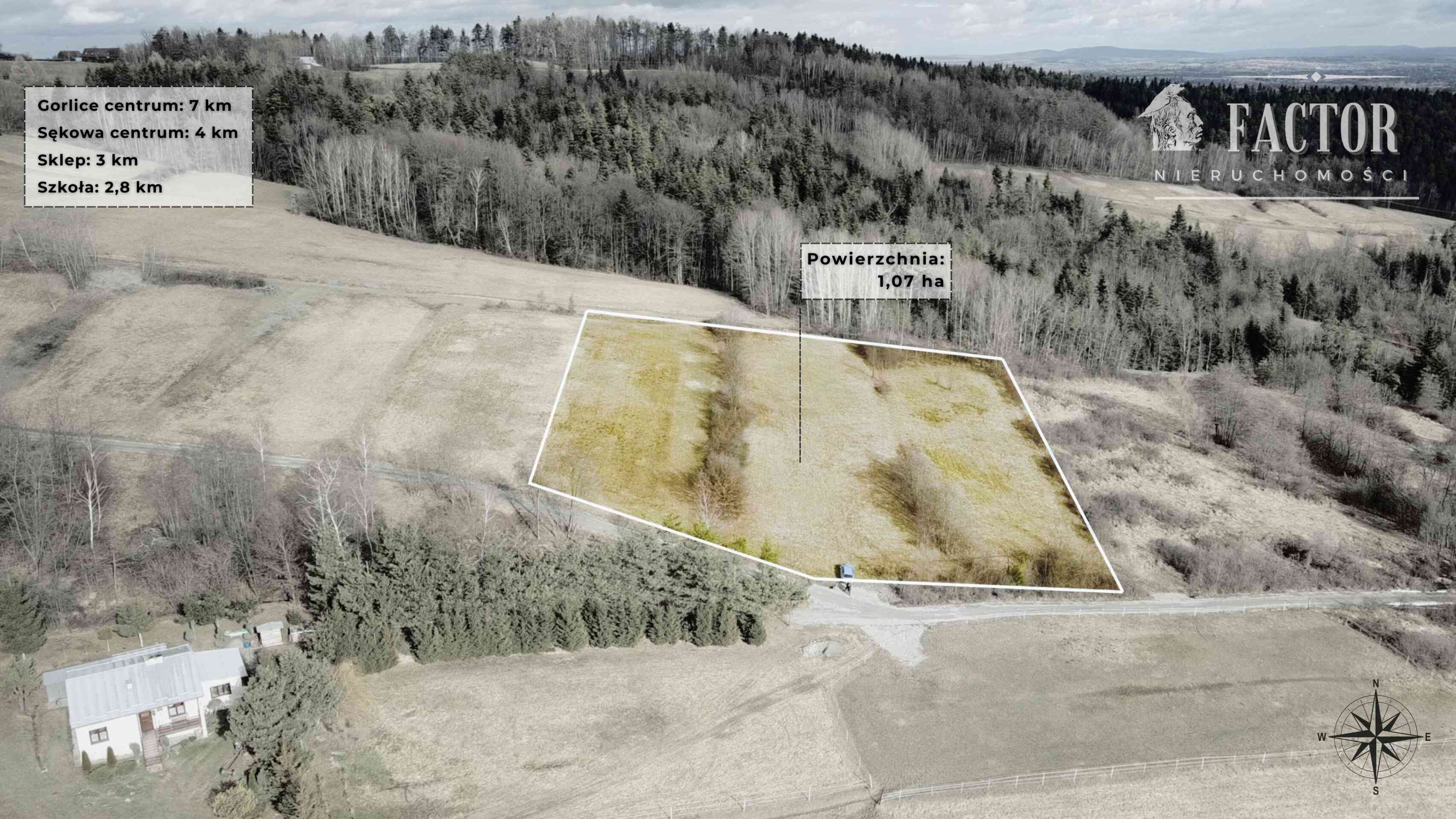 Siary działka budowlana 1,07 ha 1170S